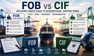 Porównanie warunków wysyłki FOB i CIF z transportem ładunków na statku kontenerowym oraz operacjami logistyki międzynarodowej